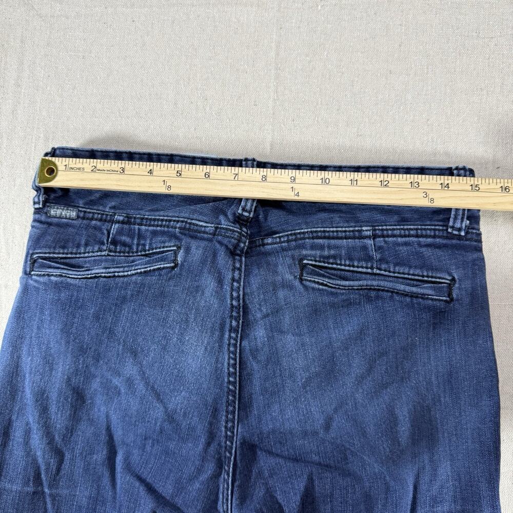 Cinch Jeans Womens 29/7R Lynden Boot Cut Western Rodeo Dark Wash - Picture 9 of 12